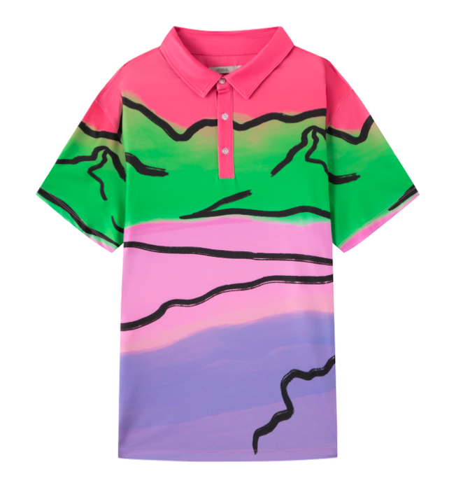 HG2444B WATERCOLOR MOUNTAINS green